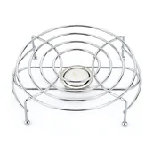 Podstawki pod garnki - Tadar Podgrzewacz Chromowany Okrągły Świeczka 15 Cm - miniaturka - grafika 1