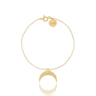 Bransoletki - Bransoletka srebrna pozłacana z księżycem - miniaturka - grafika 1
