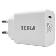 Ładowarki do telefonów - Tesla Ładowarka sieciowa Power Charger T100, USB-C PD 3.0, 20 W Biała - miniaturka - grafika 1