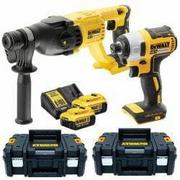 Zestawy elektronarzędzi - DeWALT zestaw Combo 2 narzędzi akumulatorowych DCH133M1+DCF787 18V Li-Ion XR 2x4,0Ah, 2xkufer TSTAK II [DCK2023M2T] DCK2023M2T-QW - miniaturka - grafika 1