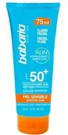 Balsamy i kremy do opalania - Fluid przeciwsłoneczny Babaria Facial Fluid Sensitive Skin SPF50 75 ml (8410412490054) - miniaturka - grafika 1