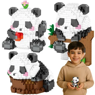 KLOCKI KONSTRUKCYJNE 3 W 1 ZESTAW PANDA DO BUDOWANIA MINI KOALA NA PREZENT - Klocki - miniaturka - grafika 1