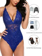 Bielizna nocna - Bielizna Seksowna Seksowne Body Z Głębokim Dekoltem Bielizna Erotyczna Xl - miniaturka - grafika 1
