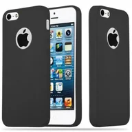 Etui i futerały do telefonów - Etui ochronne Cadorabo do Apple iPhone 5 / 5S / SE 2016 w kolorze czarnym etui na telefon komórkowy silikonowe etui z TPU - miniaturka - grafika 1