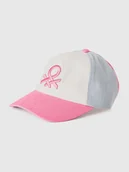 Czapki damskie - Benetton Czapka w kolorze biało-jasnoróżowym - miniaturka - grafika 1