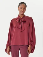 Bluzki damskie - Rinascimento Bluzka CFC0126202003 Bordowy Loose Fit - miniaturka - grafika 1