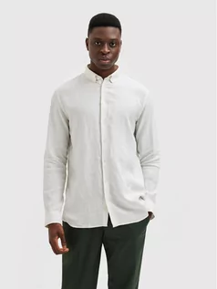 Koszule męskie - Selected Homme Koszula Kylian 16083774 Biały Regular Fit - grafika 1