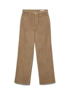 Spodnie damskie - Vero Moda Spodnie materiałowe Tessa 10315350 Beżowy Wide Leg - miniaturka - grafika 1