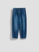 Spodnie damskie - Reserved - Jeansy barrel leg - granatowy - miniaturka - grafika 1