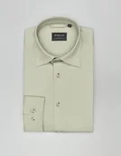 Koszule męskie - koszula terranova 00554 długi rękaw zielony slim fit - miniaturka - grafika 1