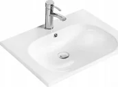 Umywalki - Umywalka Mexen Mexen Erika umywalka wpuszczana w blat 60 x 46 cm biała - 25526000 - miniaturka - grafika 1