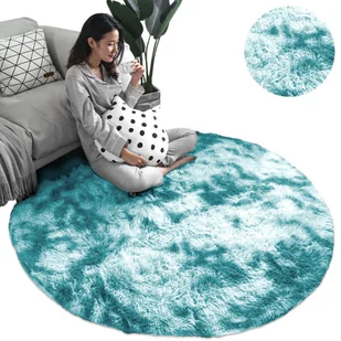 Dywan okrągły Ombre Strado 90x90 OmbreBlue (Jasny Niebieski) - Dywany - miniaturka - grafika 1