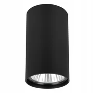 Lampy sufitowe - Oprawa Natynkowa Halogenowa Tuba Led Czarna Gu10 - miniaturka - grafika 1