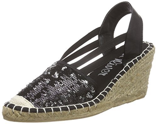 s.Oliver Damskie espadryle 28325, Czarny (Black 001), 37 eu