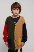 Swetry dla dziewczynek - Bobo Choses kardigan wełniany dziecięcy kolor zielony - miniaturka - grafika 1