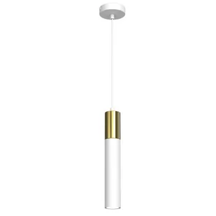 Luminex Cassa 4141 lampa wisząca zwis 1x8W GU10 biała/złota - Lampy sufitowe - miniaturka - grafika 1