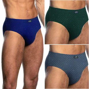 SLIPY MĘSKIE Lama 110/22 majtki dopasowane 100% BAWEŁNA 3-PAK - L - Majtki męskie - miniaturka - grafika 1