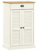 Szafki na buty - Biała klasyczna szafka na buty z drewna sosnowego D9-D58 - miniaturka - grafika 1