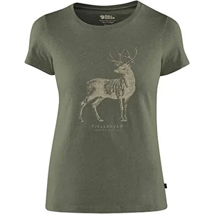 Fjallraven FJALLRAVEN damska koszulka z nadrukiem w stylu Deer szary asfaltowy XXS F89879 - Koszulki i topy damskie - miniaturka - grafika 1