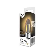 Żarówki LED - TelForceOne Żarówka LED Filament E27 C35 2W 230V 2200K 180lm COG złota Forever Light - miniaturka - grafika 1
