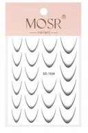 Ozdoby do paznokci - Naklejki samoprzylepne gradiendowe CZARNE french ombre - miniaturka - grafika 1