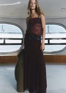 Spódnice - MANGO - Spódnica z godetami i paskiem kasztanowy - 40 - Kobieta - miniaturka - grafika 1