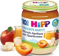 Desery dla dzieci - HiPP, Bio, serek z brzoskwiniami bananami i morelami, 160 g - miniaturka - grafika 1