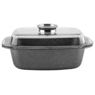 Brytfanny - Florina Brytfanna aluminiowa Vulcano z pokrywką 32 x 11 cm 4,5 l szara 1B0501 - miniaturka - grafika 1