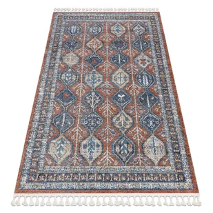 Dywan nowoczesny BELLE BG60A brązowy / róż Frędzle , 120x170 cm - Dywany - miniaturka - grafika 1