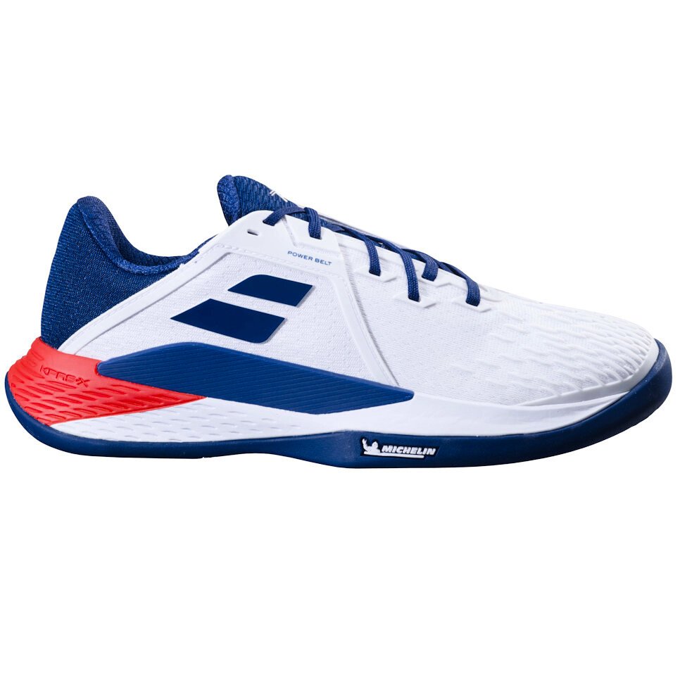 Męskie buty tenisowe Babolat Propulse Fury 3 Clay Men White/Estate Blue EUR 41