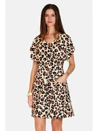 Sukienki - ASSUILI Sukienka w kolorze beżowo-jasnobrązowym - miniaturka - grafika 1