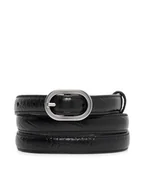 Paski - Gino Rossi Pasek Damski BLYL23005 Czarny - miniaturka - grafika 1