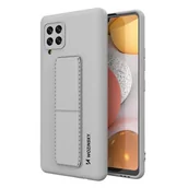 Etui i futerały do telefonów - Wozinsky Kickstand Case elastyczne silikonowe etui z podstawką Samsung Galaxy A42 5G szary - miniaturka - grafika 1