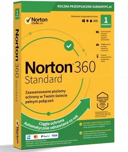 Antywirus Symantec Norton 360 Standard Pl 1 Urządzenie 1 Rok - Oprogramowanie dedykowane - miniaturka - grafika 1