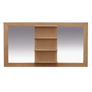 Lustro Kramfors z półką z drewna tekowego 120 cm - Lustra - miniaturka - grafika 1