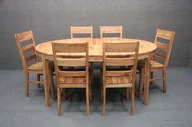 Stoły - Stół Rozkładany Stockholm Okrągły 120 - 170 Cm + 6X Krzesło 103 Dębowy B 5182 - miniaturka - grafika 1