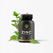 Włosy, skóra, paznokcie - Velles, Zinc Cynk 150% Dziennego Zapotrzebowania Skóra Włosy Wegański, 90 Kaps. - miniaturka - grafika 1