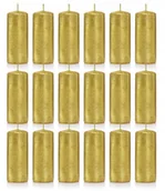 Świece - Świece ozdobne złote walec kokon 10/4 zestaw 18szt - miniaturka - grafika 1