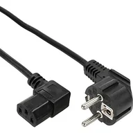 Kable komputerowe i do monitorów - InLine Kabel zasilający Kabel Zasilający Typ F German kątowy C13 prawy kątowy czarny 3m 16752A - miniaturka - grafika 1