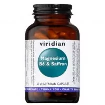 Viridian Magnesium (Magnez), Witamina B6 & Saffron (60 kaps) 5060003593348 - Witaminy i minerały dla sportowców - miniaturka - grafika 1