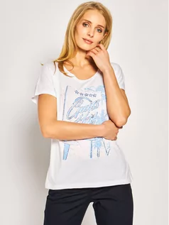 Koszulki i topy damskie - Guess T-Shirt Glamour Tee W0GI50 K46D0 Biały Regular Fit - grafika 1