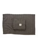 Koce i narzuty dla dzieci - Poofi Kocyk merino Malmo czekoladowy - miniaturka - grafika 1