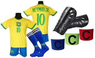 NEYMAR JR komplet sportowy strój piłkarski BRAZYLIA dla dzieci + dodatki - Piłka nożna - miniaturka - grafika 1