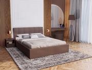 Łóżka - Łóżko tapicerowane RINO - Trinity, kolor: brązowy rama, stelaż metalowy podnoszony 90 x 200 - miniaturka - grafika 1