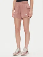 Spodenki damskie - adidas Szorty sportowe Essentials Small Logo JC5703 Różowy Loose Fit - miniaturka - grafika 1