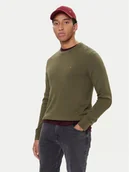 Swetry męskie - Tommy Hilfiger Sweter MW0MW28046 Zielony Regular Fit - miniaturka - grafika 1
