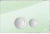 Przyciski spłukujące - Jomo Avantgarde Przycisk WC szkło zielony satynowy 167-30001261-00 - miniaturka - grafika 1