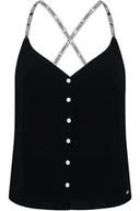 Bluzki damskie - Bluzka damska Tommy Jeans Cami Top Button Thru-S - miniaturka - grafika 1