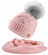 Czapki damskie - Damski Komplet Czapka i Komin Szalik Woolk Kama - miniaturka - grafika 1