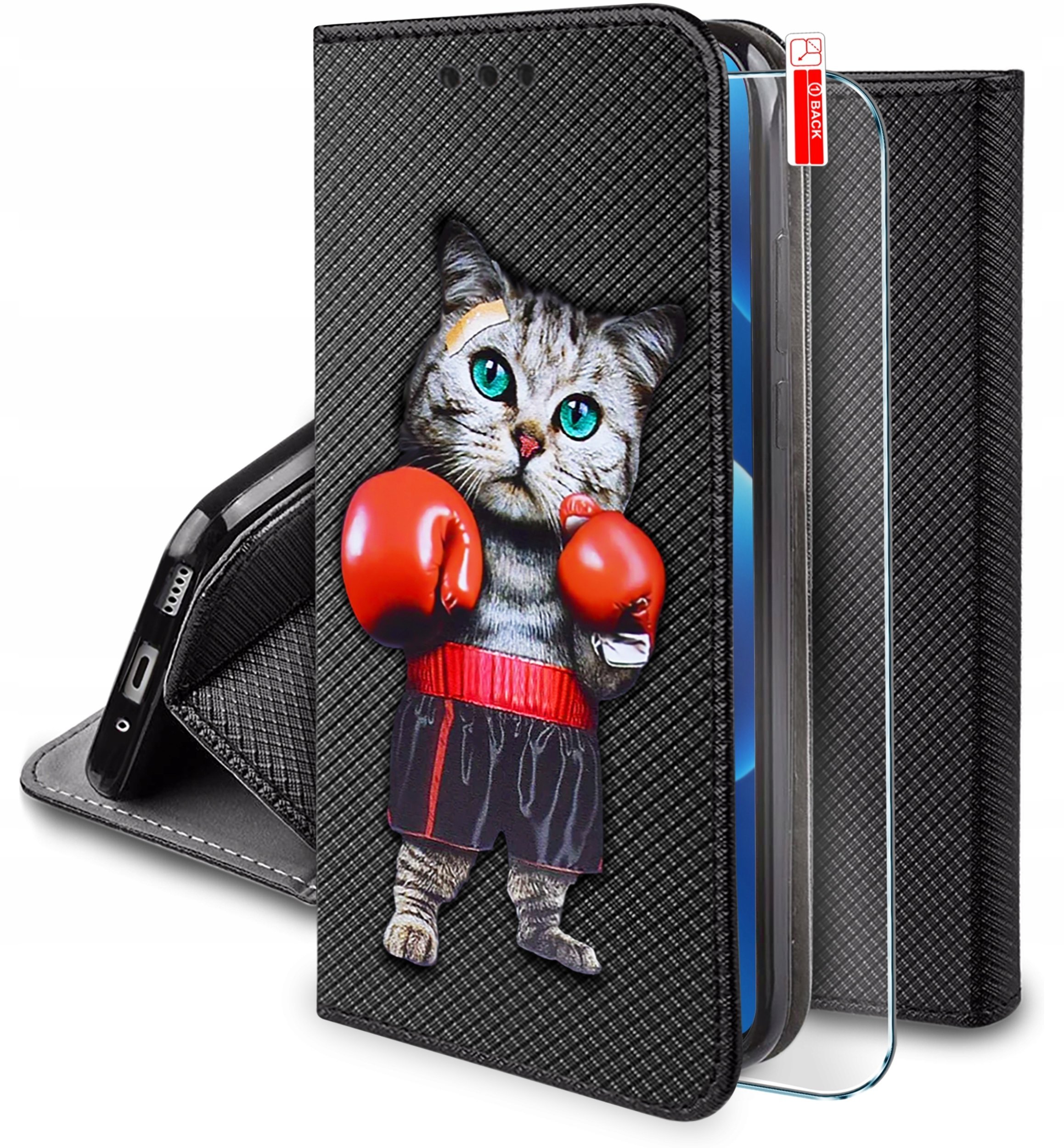 krainaGSM Etui Do Xiaomi 17 Pro Magnet Wzory Case Portfel + Szkło 9H
